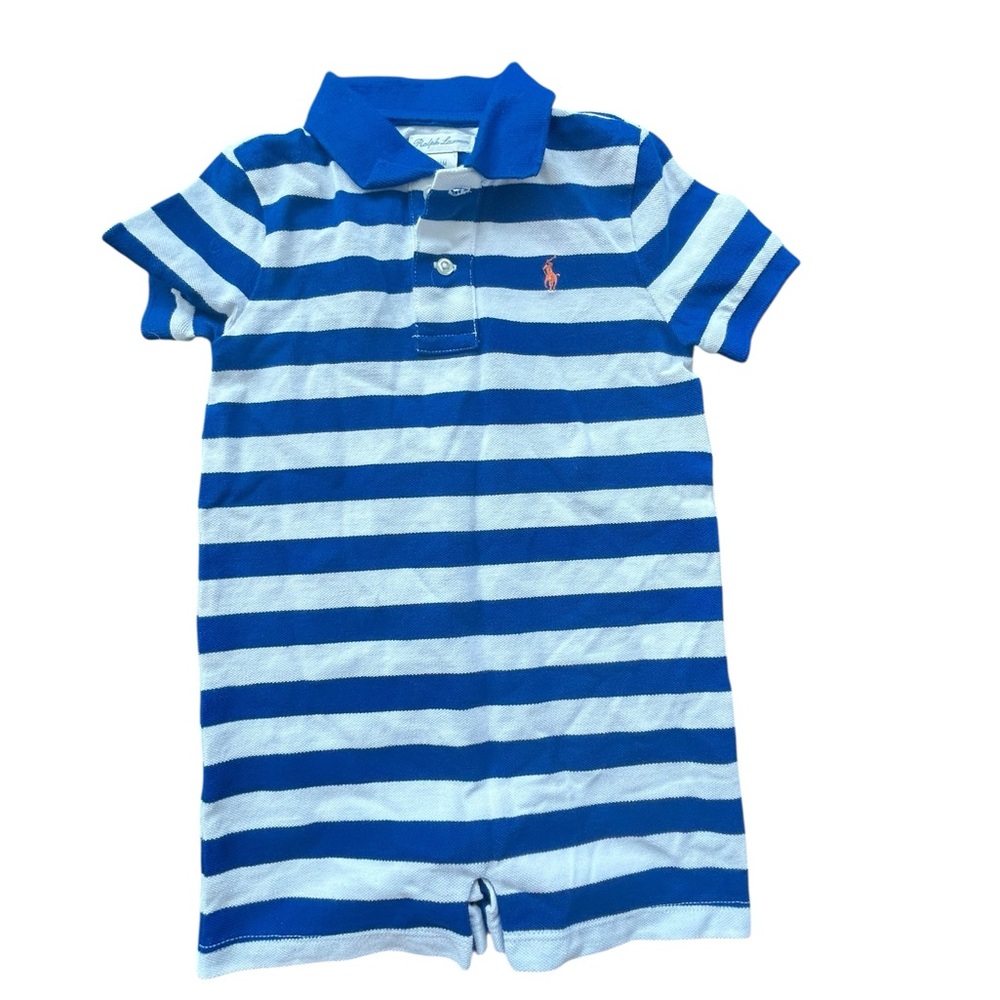 Ralph Lauren Striped Polo Romper